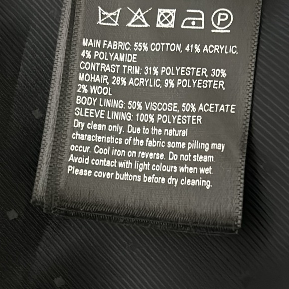 LK Bennett Halyna Navy Tweed Blazer Size 12 - Picture 6 of 14